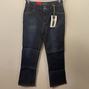 NWT Vintage Women's Halston Denim Jeans Bootcut Double Button Stretch Size 6